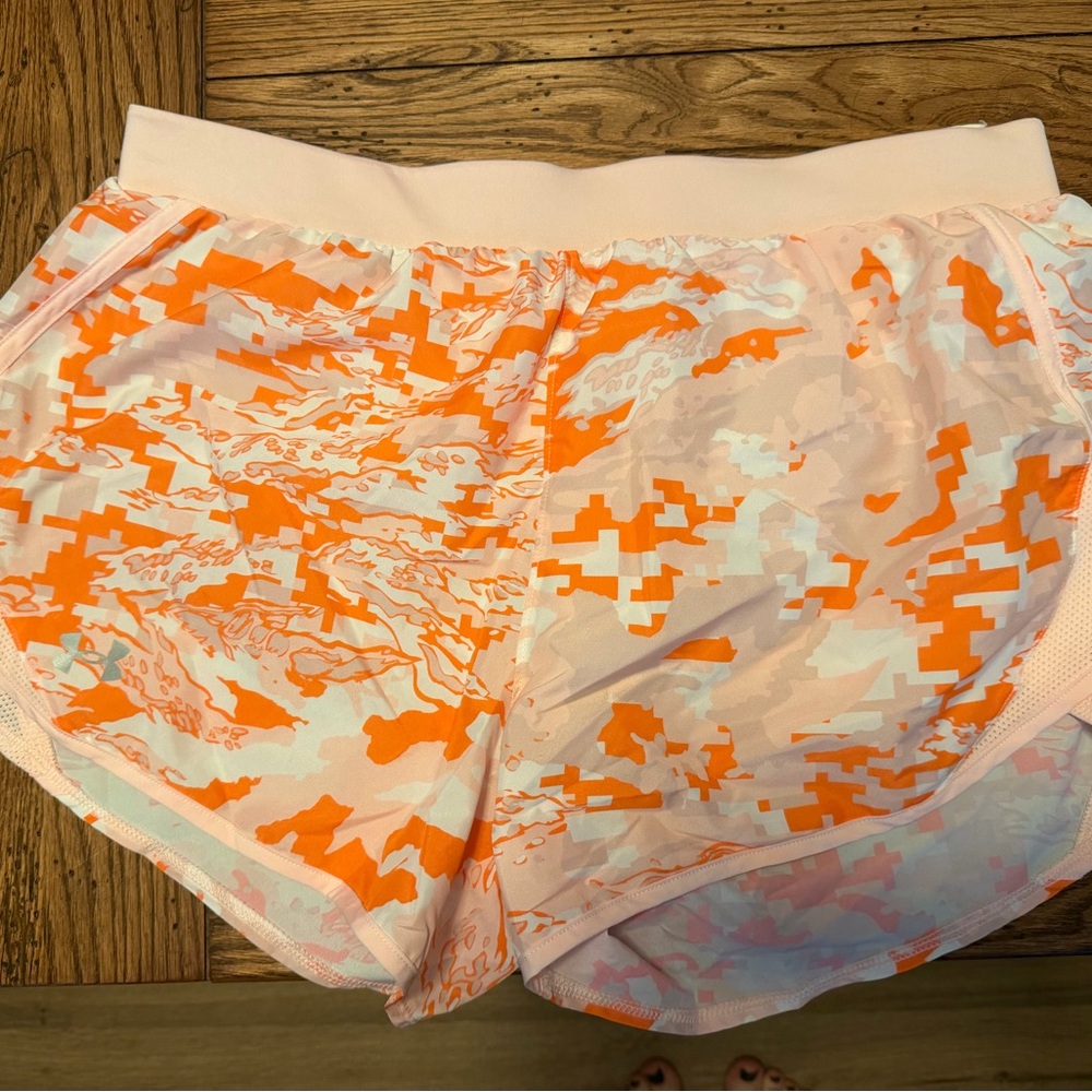 Under Armour Orange Camo Athletic Shorts